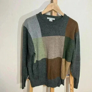 Geoffrey Beene Men’s Sweater Block design soft and stretchy Men’s Long sleeve Sw